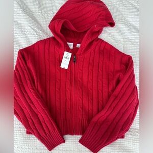 NWT Gap Kids Cherry Red Zip-Up Hoodie